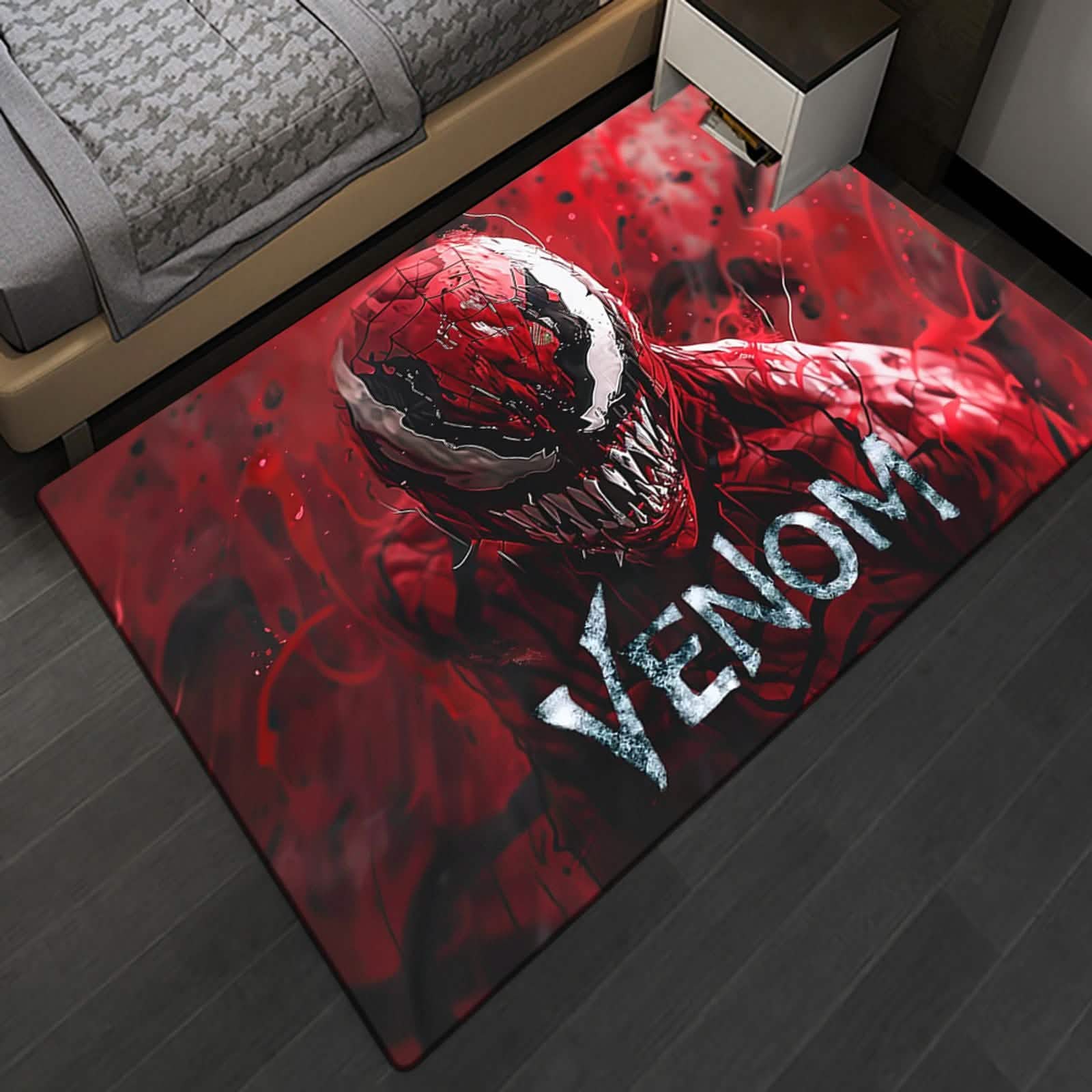Venom Themed Carpet for Living Room, Bedroom, and More