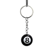 25mm Black No.8 Billiard Keychain Mini Ball Pendant