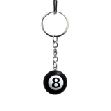 25mm Black No.8 Billiard Keychain Mini Ball Pendant