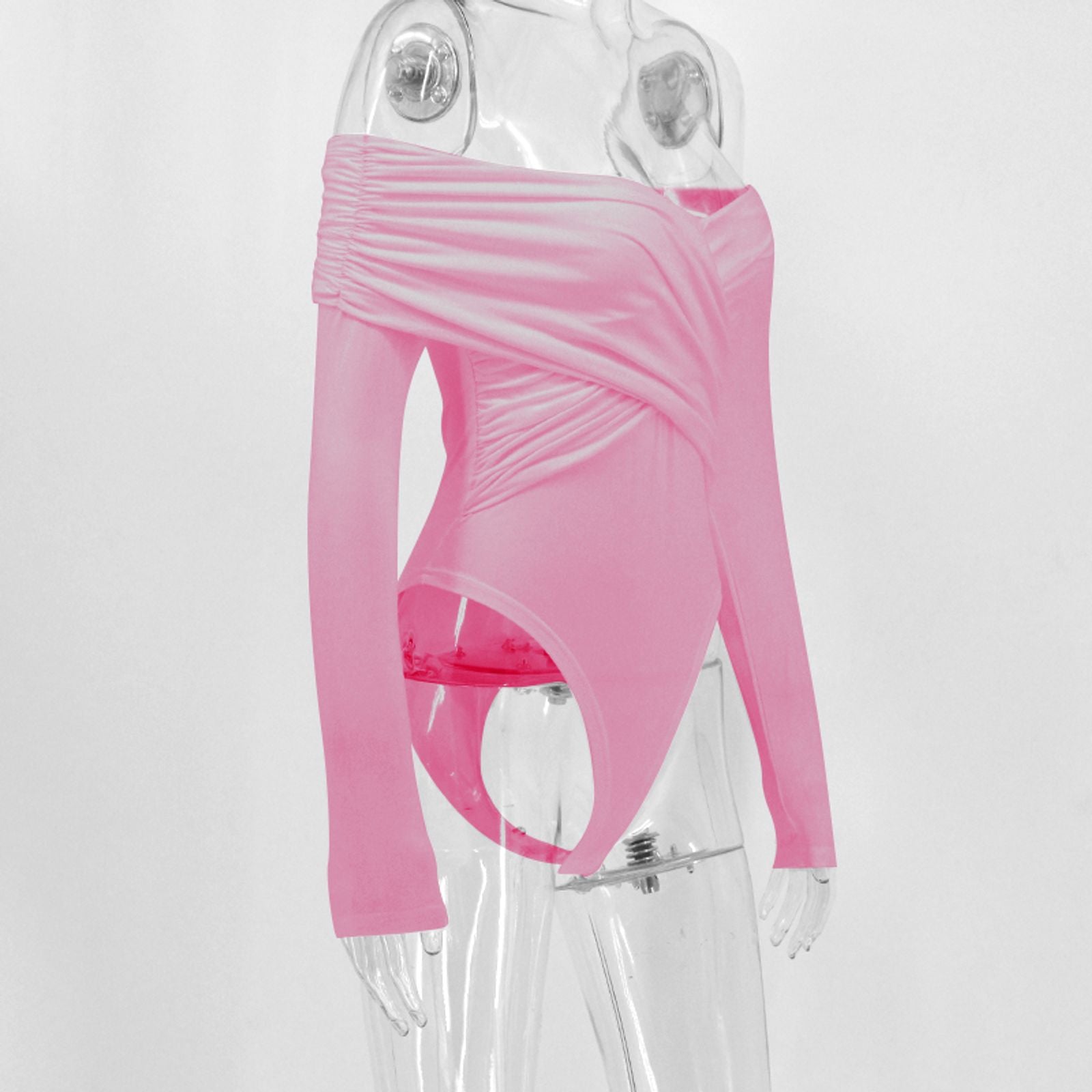 Women's Crossed Bodysuit with Long Sleeves