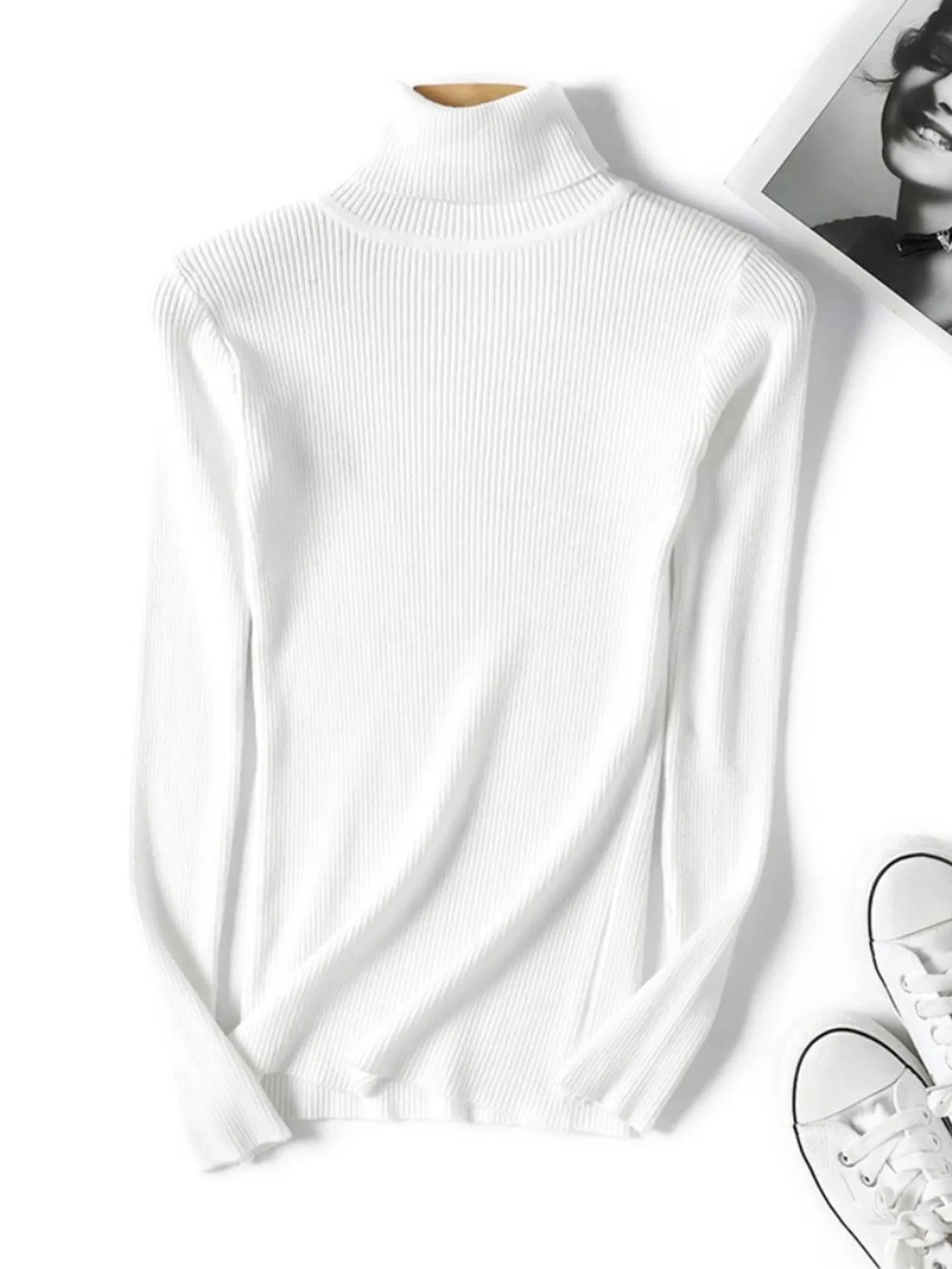 Casual Women's Knitted Turtleneck Sweater