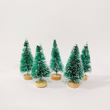 Mini Christmas Tree Ornament Set - 5/8pcs Decorative Cedar Pine