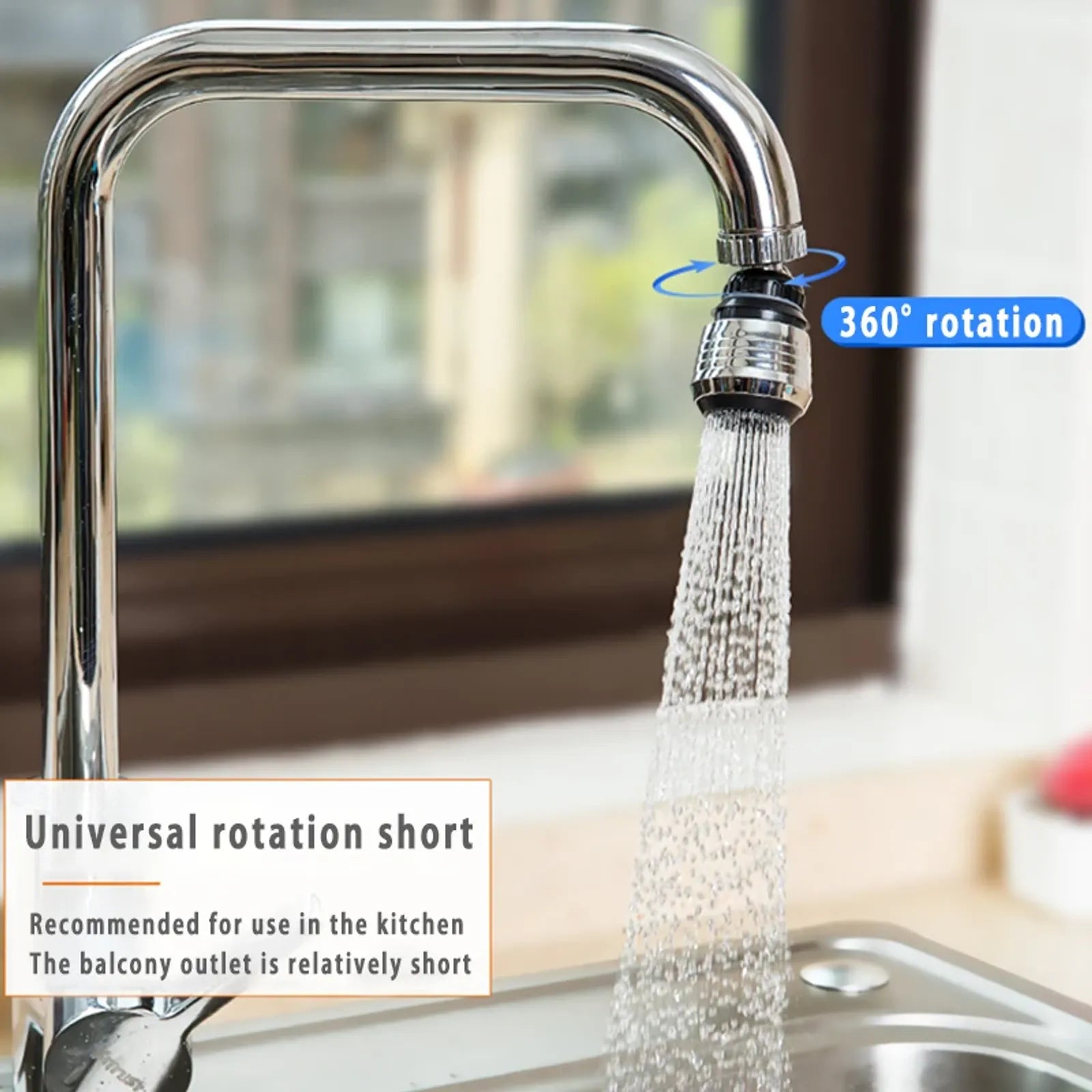 360 Rotatable Bubbler Faucet Extender for Kitchen & Bathroom