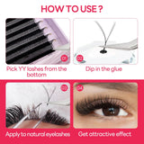ARISON Plus 2 in 1 Magnetic Premade Volume Fans Eyelashes