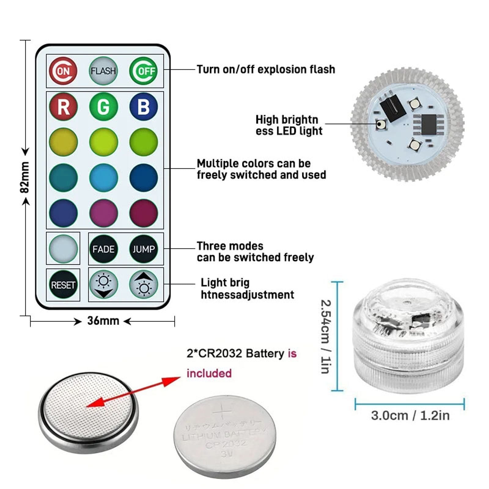 Wireless LED Car Interior Ambient Light with Remote Control