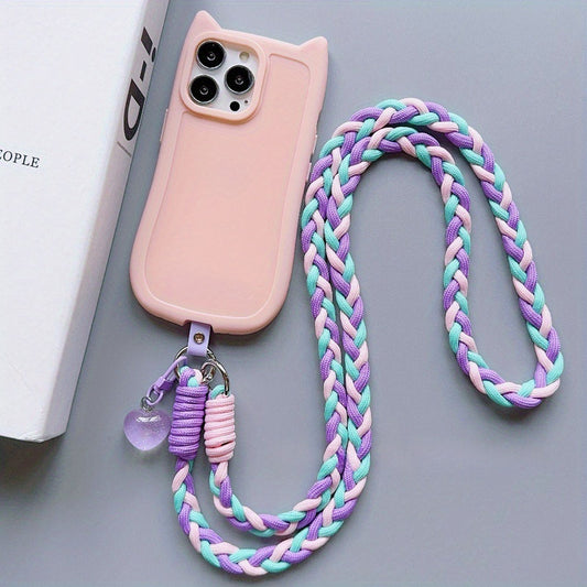 Creative Crossbody Phone Lanyard with Cartoon Pendant