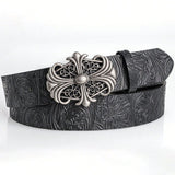 Retro Bohemian Style Black PU Leather Belt
