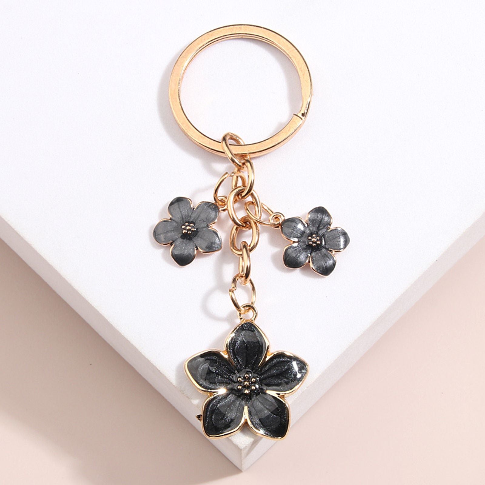 Cute Sakura Flower Keychain - Enamel Key Ring for Women