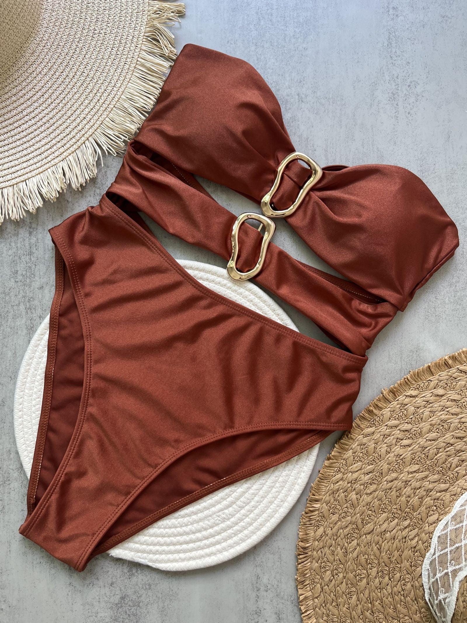 3 Colors Cut Out One Piece Swimsuit for Women