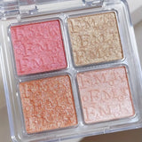 4 Color Face Highlighter Palette