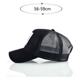 Unisex Black Baseball Cap with Animal Embroidery Patch