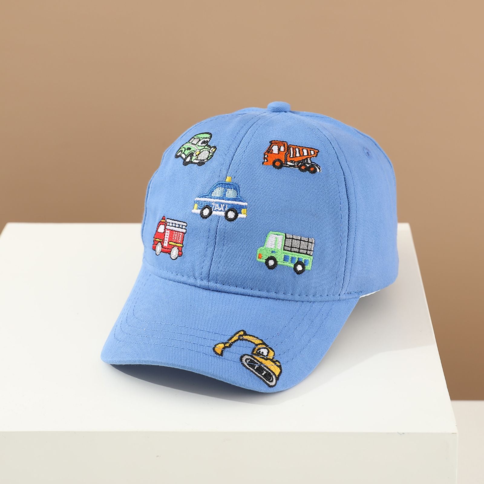 Spring Kids Baseball Cap with Car Embroidery