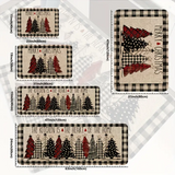 VIKAMA Christmas Tree Theme Rug and Mat Set