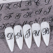 2pcs Gothic Letter Nail Stickers - Y2K Design Decals