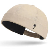Embroidered Coconut Tree Beanie Hat for Men and Women