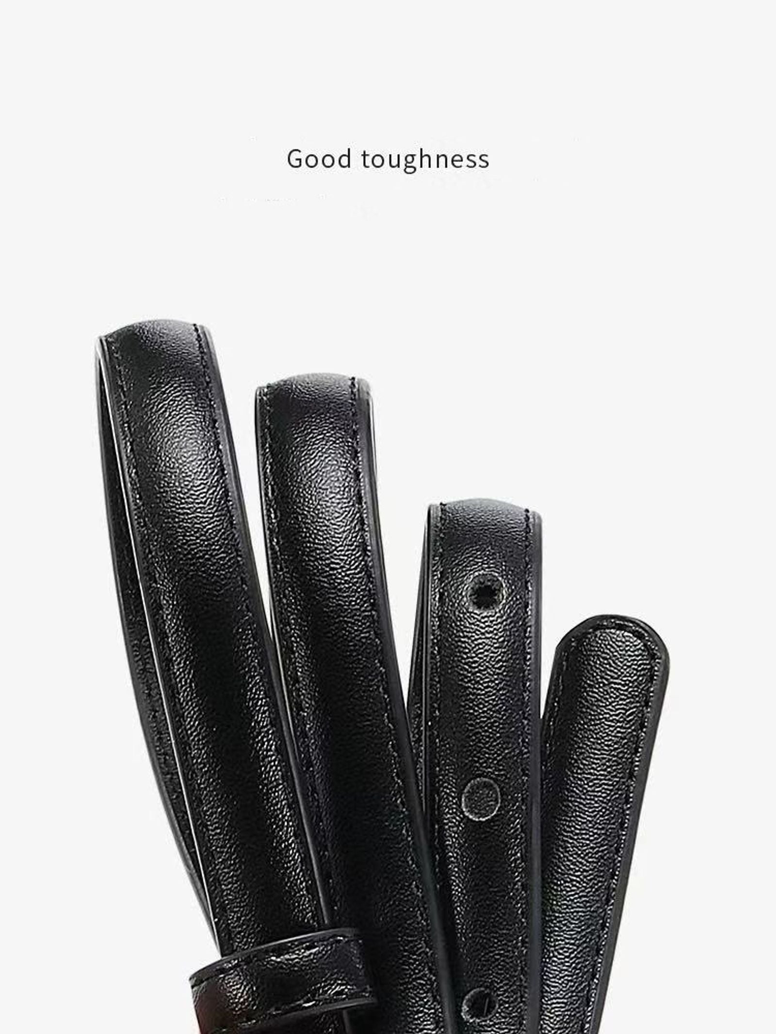 Women's Fashion Belt with High-Quality Gold Buckle