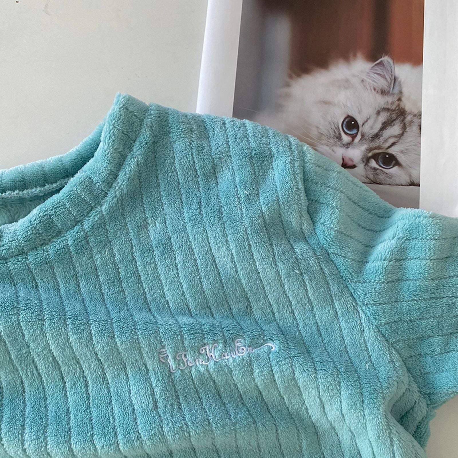 Autumn Women’s Warm Velvet Ribbed Fleece Two-Piece Set