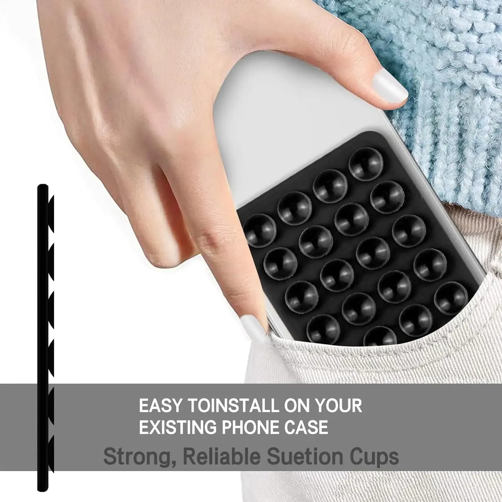 Suction Cup Mobile Phone Holder - Silicone Wall Stand