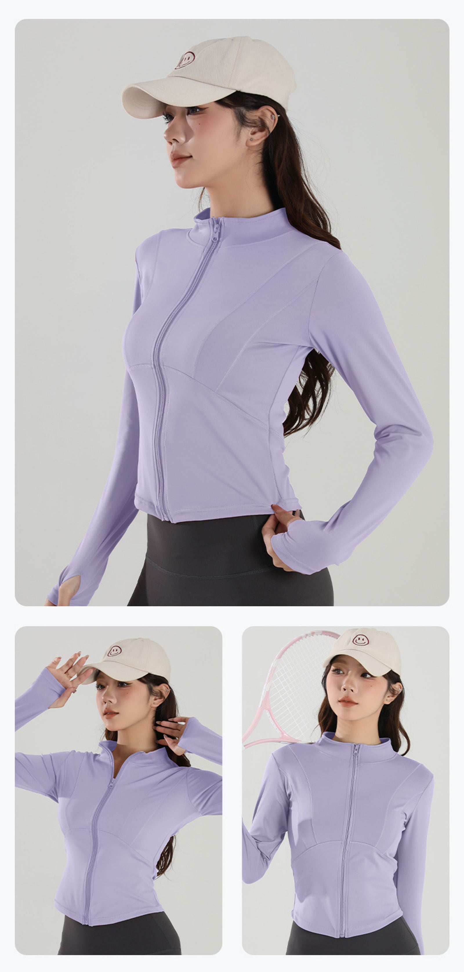 Women's Long-Sleeved Yoga Jacket for Autumn & Winter