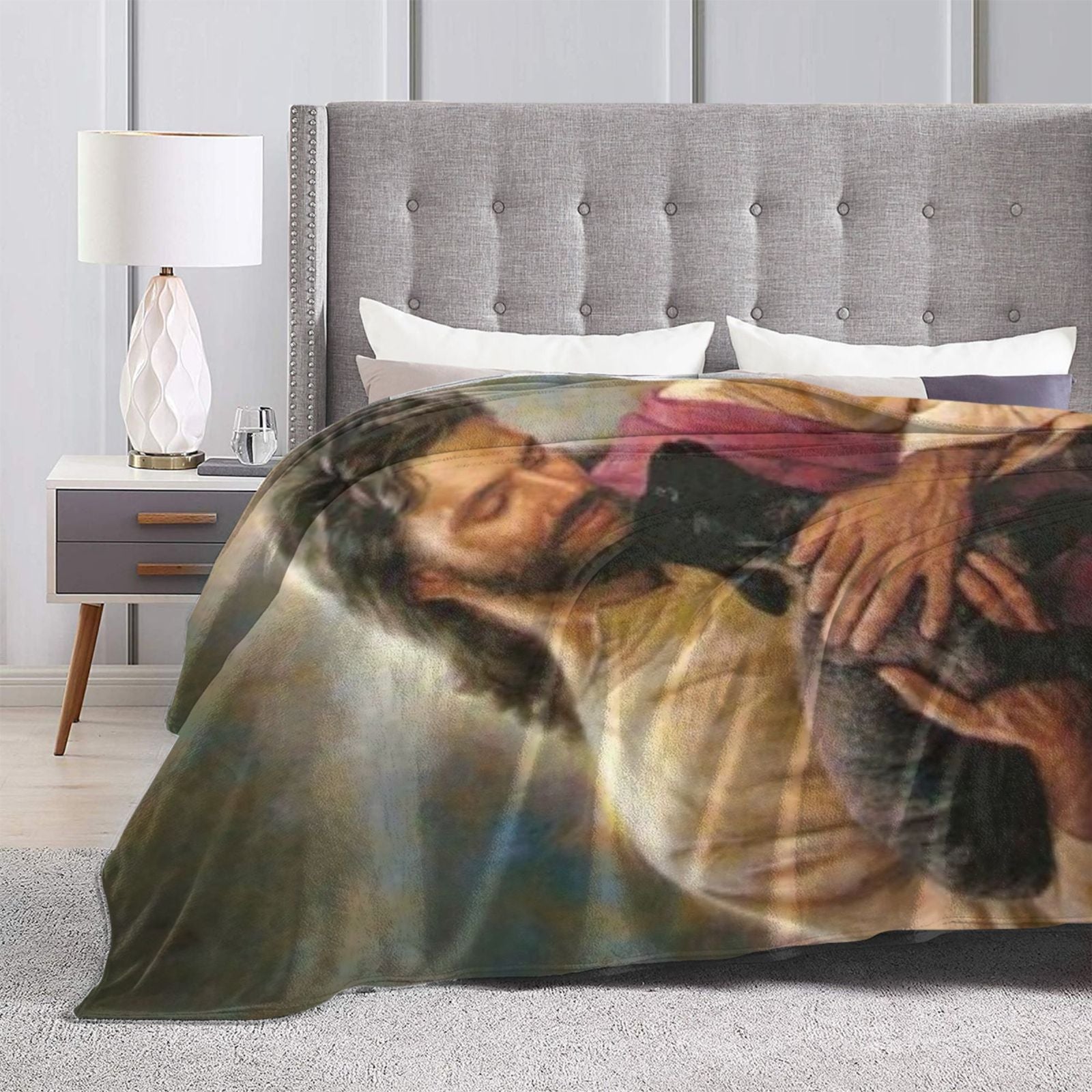 Cristo Jesus Flannel Blanket - Warm Bedding Throw