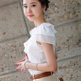 Women’s White Long Sleeve Office Blouse