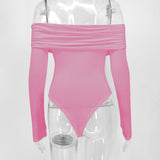 Women's Crossed Bodysuit with Long Sleeves