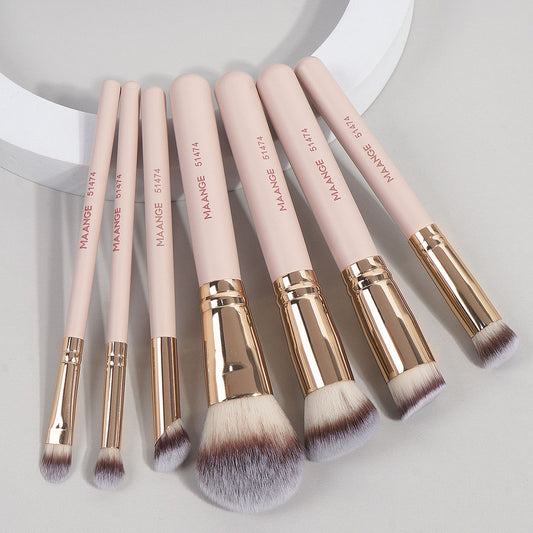 7pcs Makeup Brush Set for Foundation, Powder, and Blending
