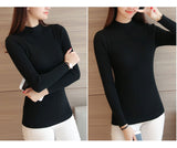 Autumn Women's Mock Neck Ruffle Sweater