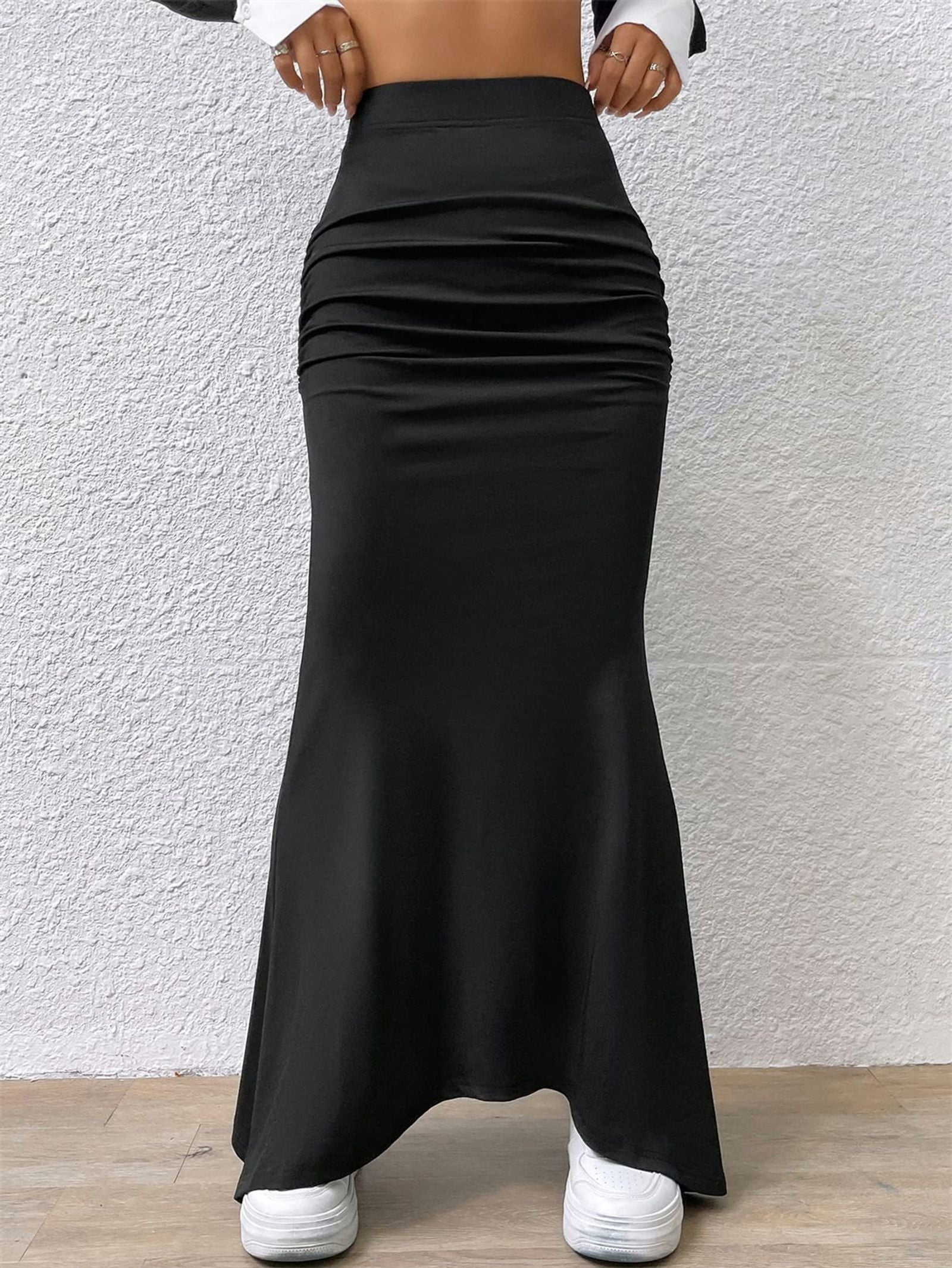 Women’s Solid Slim Fishtail Skirt - Elegant & Casual Dress