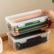 Large Clear Plastic Storage Boxes with Hinged Lids
