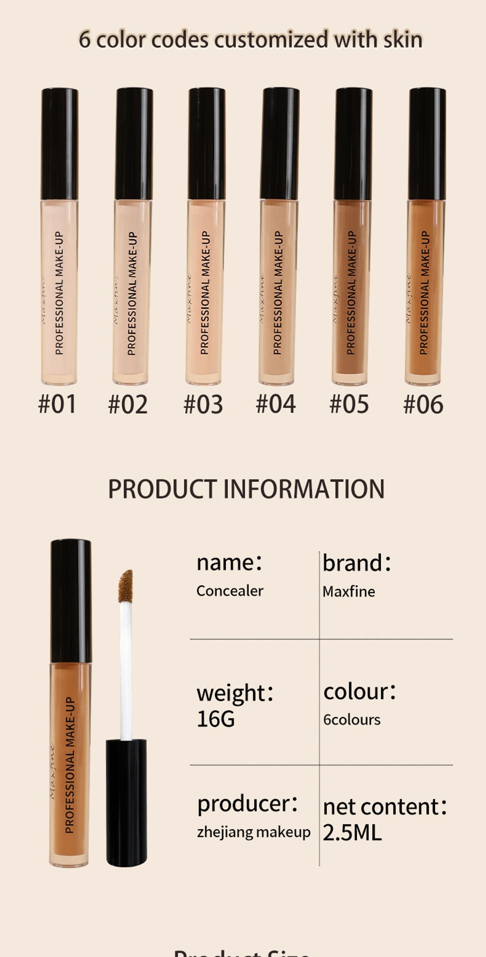 High Coverage Liquid Concealer - Matte & Waterproof