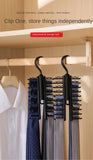 Rotatable 20-Hook Silk Scarf and Tie Storage Rack