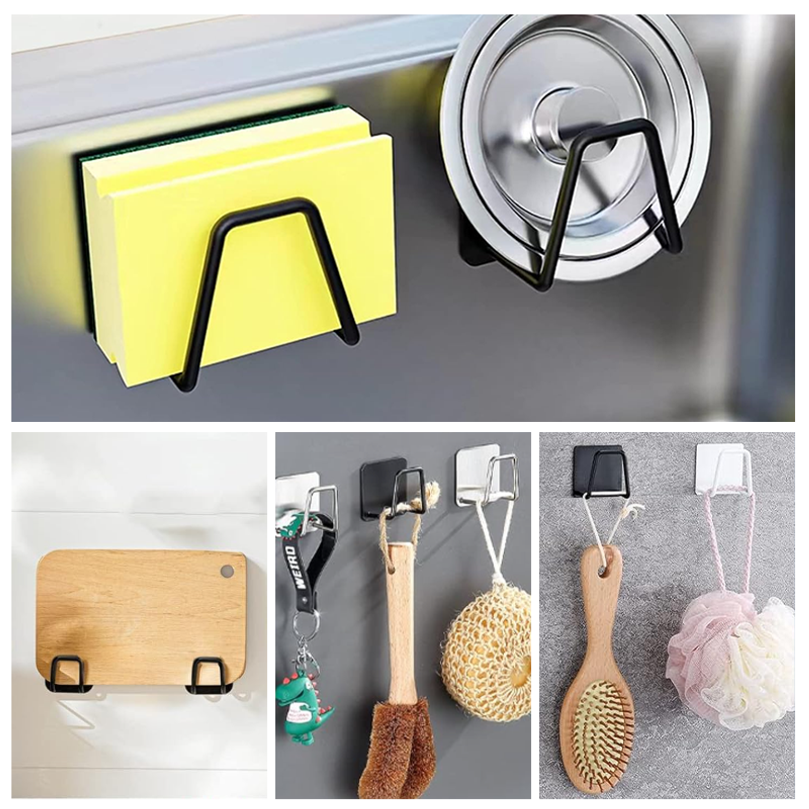 Self-Adhesive Kitchen Sink Sponge Holder - Drying Rack