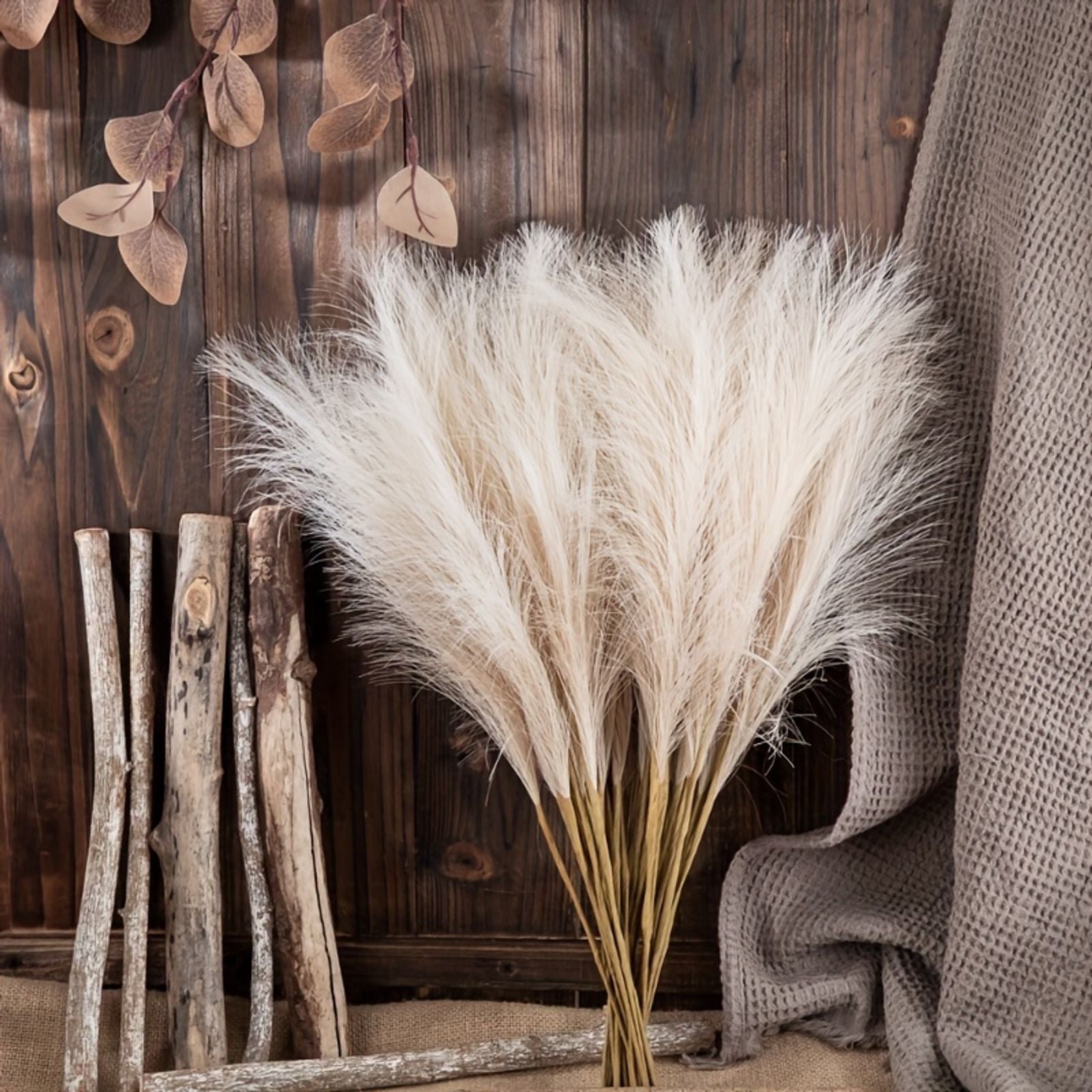 10pcs Faux Pampas Grass for Decor and Vases