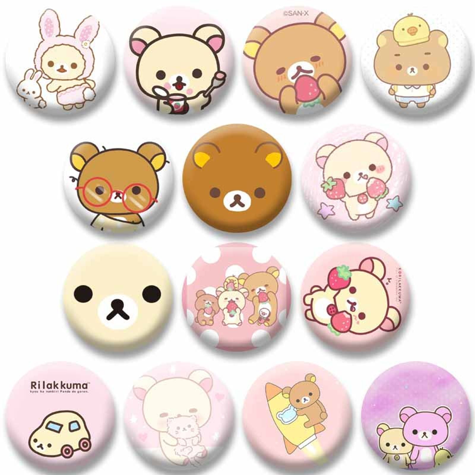 Cute Rilakkuma Kawaii Bear Brooch Custom Button Pin