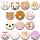 Cute Rilakkuma Kawaii Bear Brooch Custom Button Pin