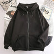 Men's Solid Color Zip-Up Hoodie Jacket