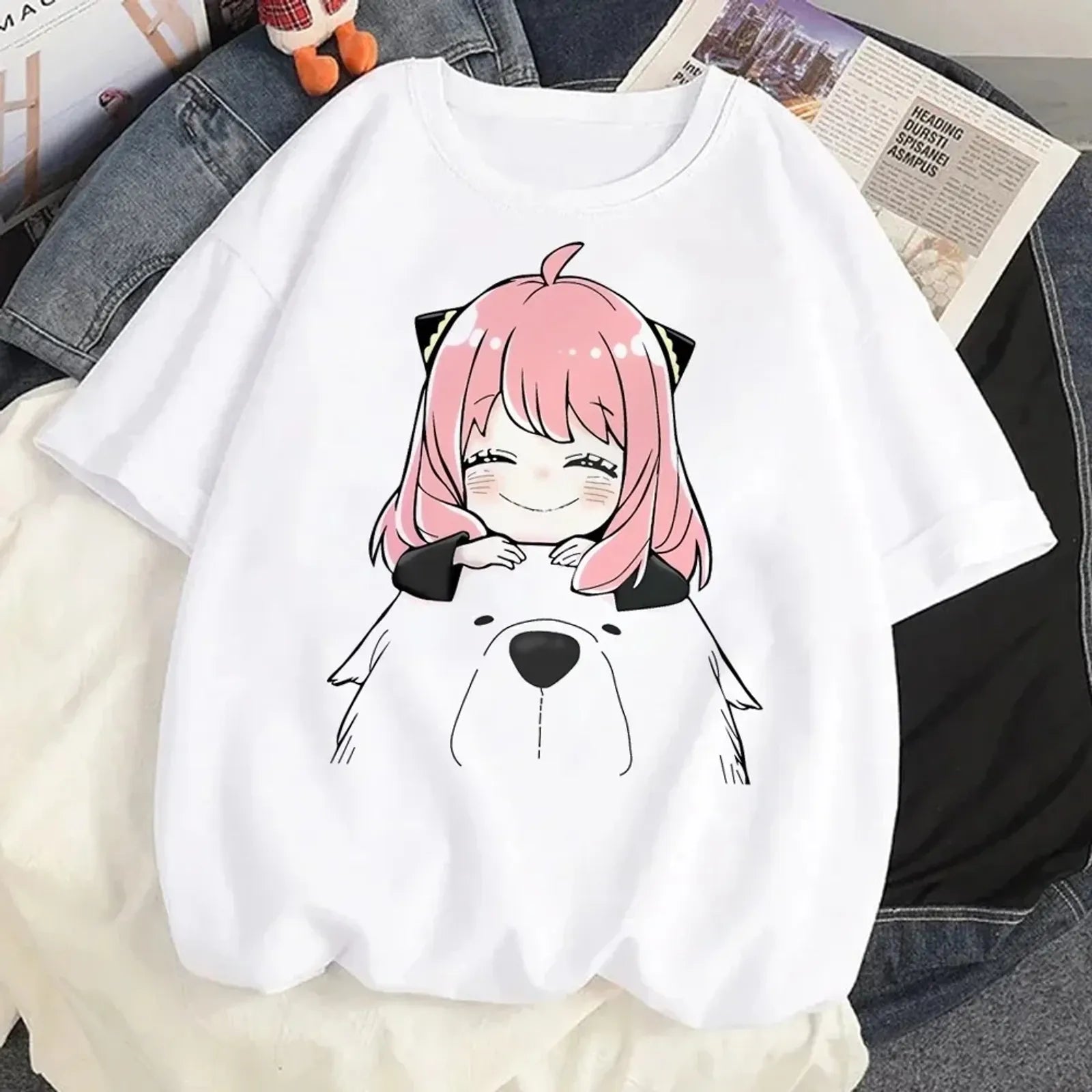 Loid, Yor, and Anya Forger Kawaii Anime T-shirt