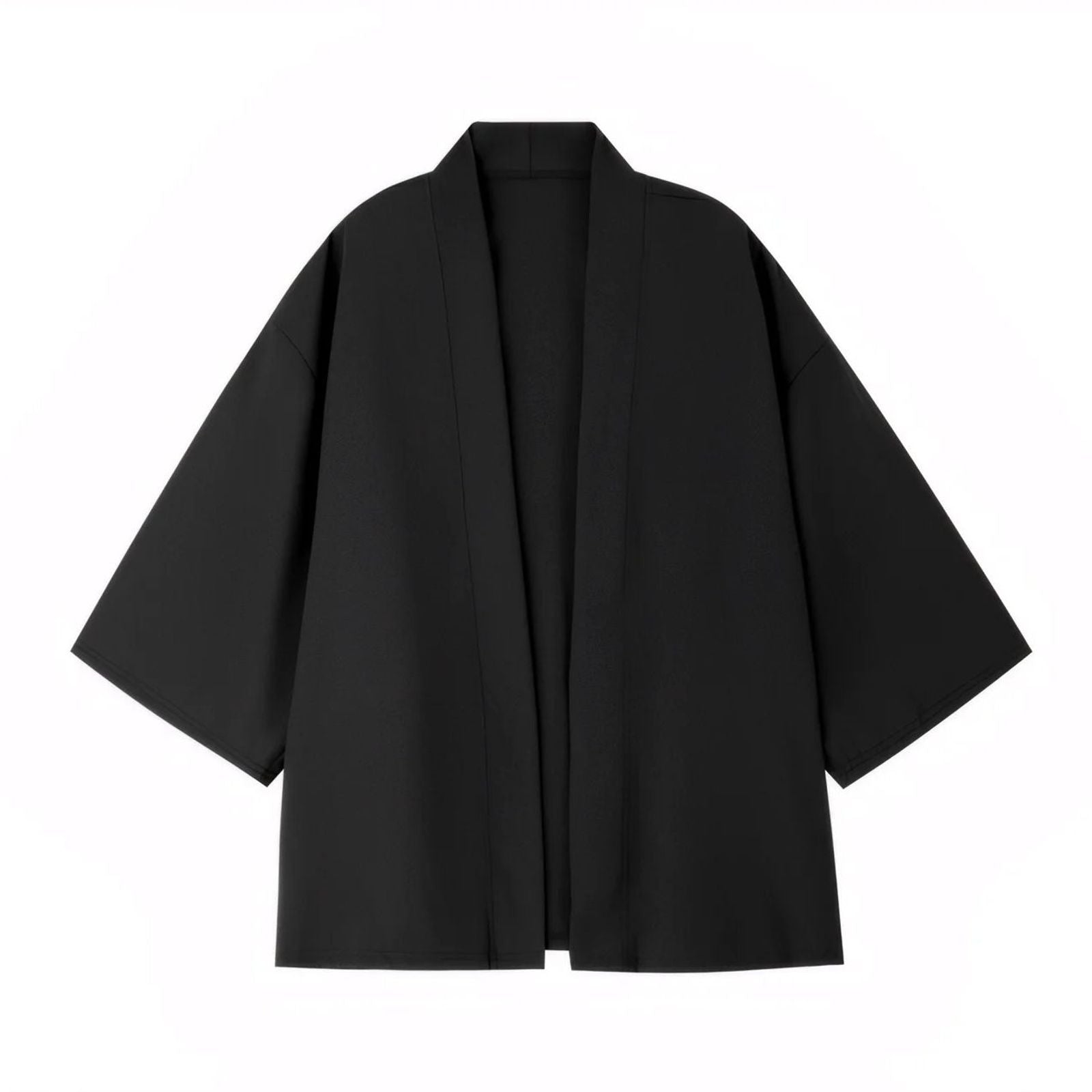 Black Men's Lightweight Kimono Cardigan