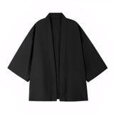 Black Men's Lightweight Kimono Cardigan
