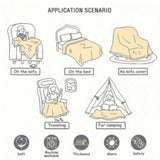 Large Leopard Print Blanket - Soft Cozy Throw for Home Decor