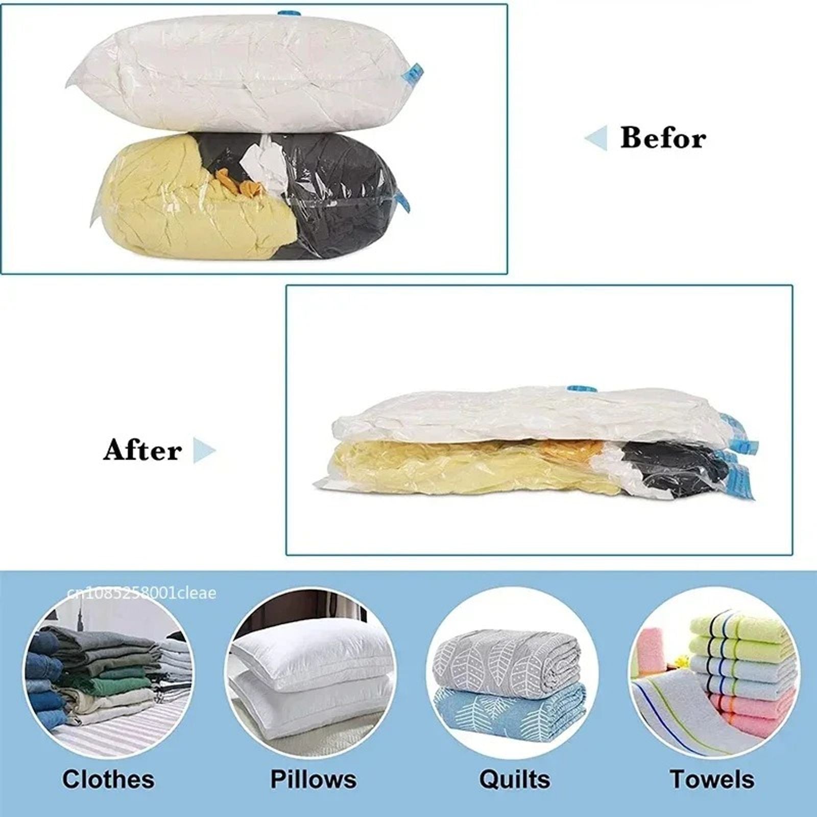 Vacuum Storage Bags - Space Saver for Comforters and Clothes