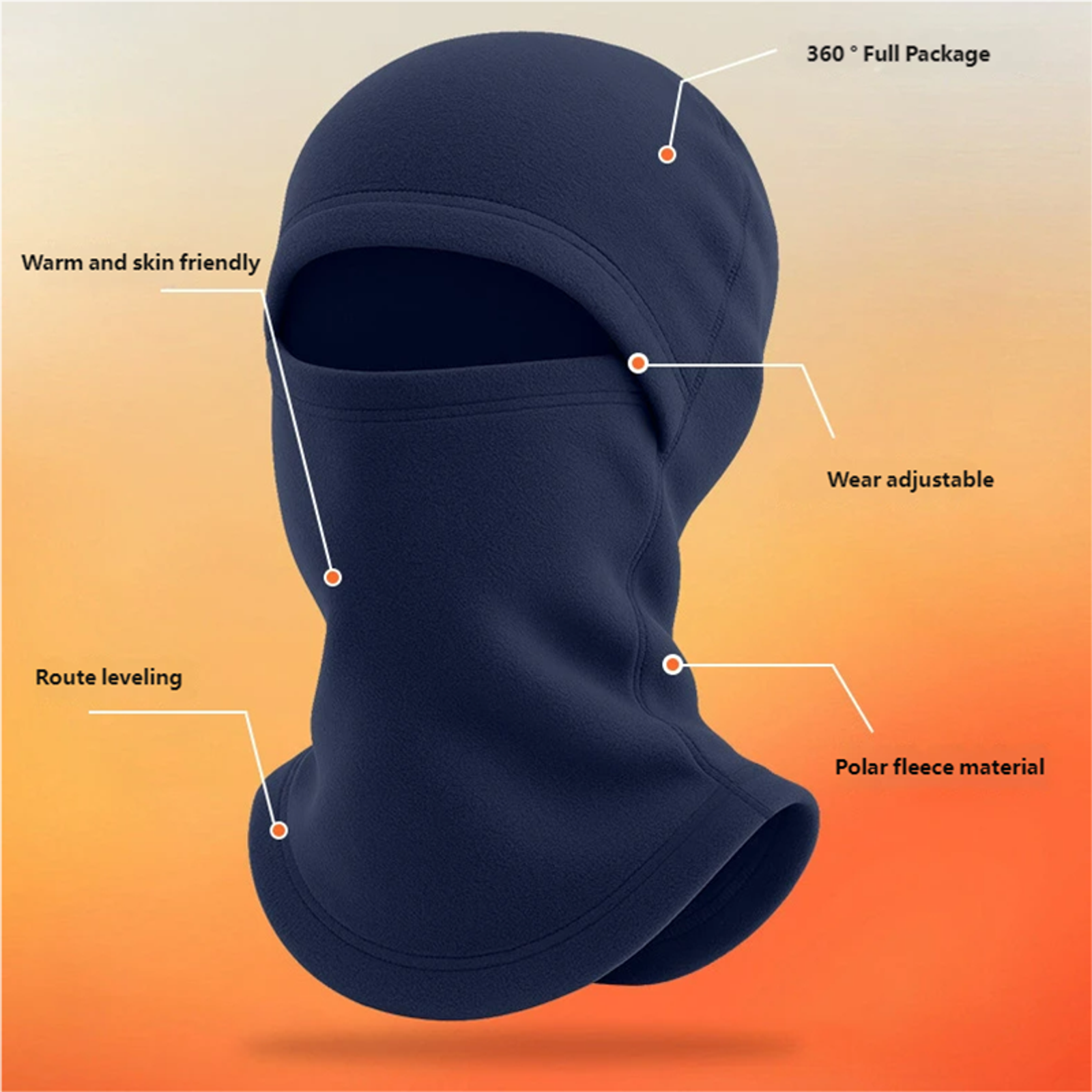 Winter Kids' Windproof Fleece Full Face Hat