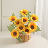 Sunflower Artificial Flower Bouquet for Home and Wedding Decor