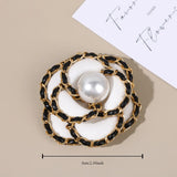 Korean Fashion Camellia Pearl Brooch for Women