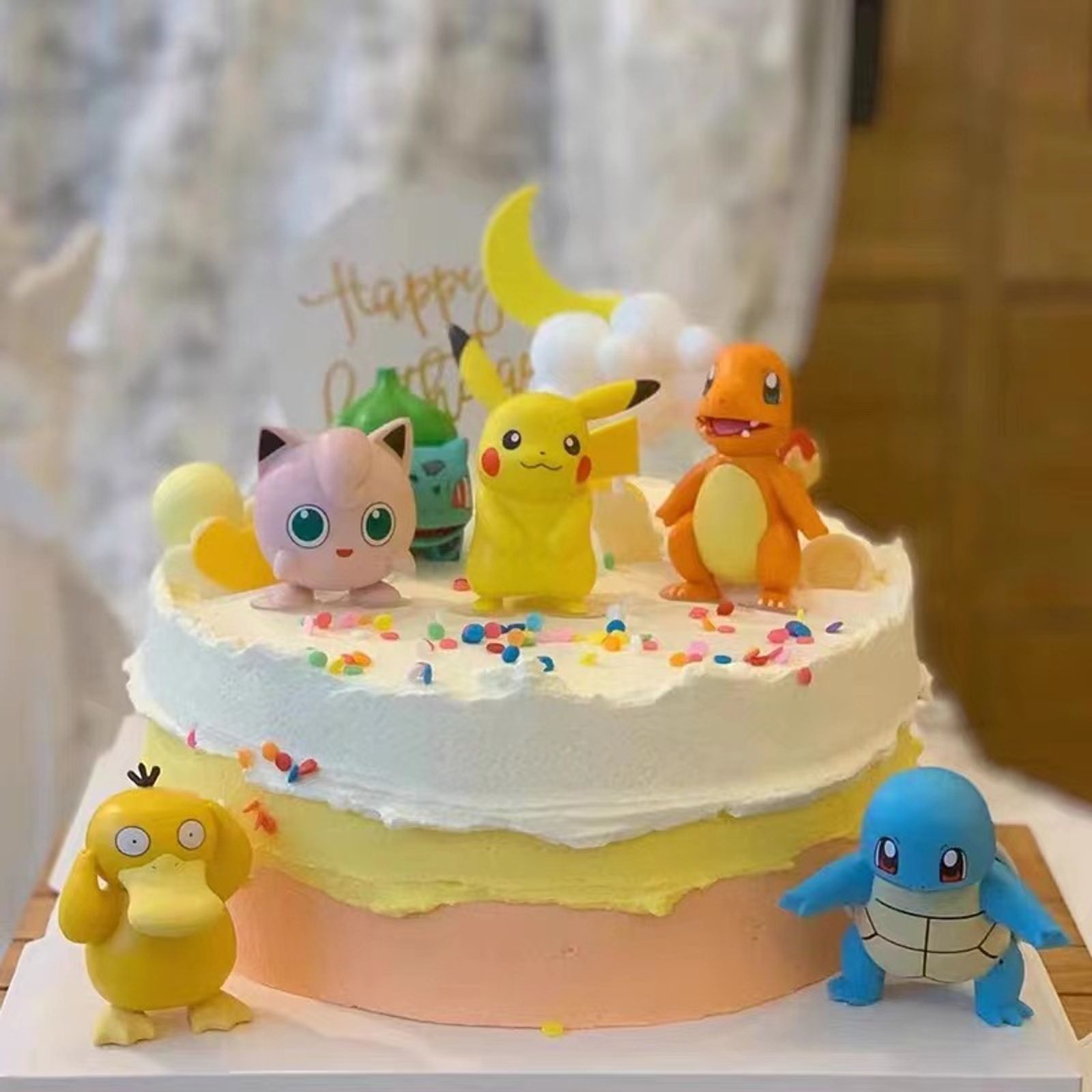 Pokemon Cake Decoration Set with Pikachu and Pokeball
