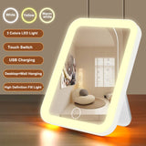 LED Vanity Mirror with Touch Screen & Rechargeable Battery