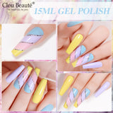 Clou Beaute 15ml Neon Gel Nail Polish & Base Top Coat
