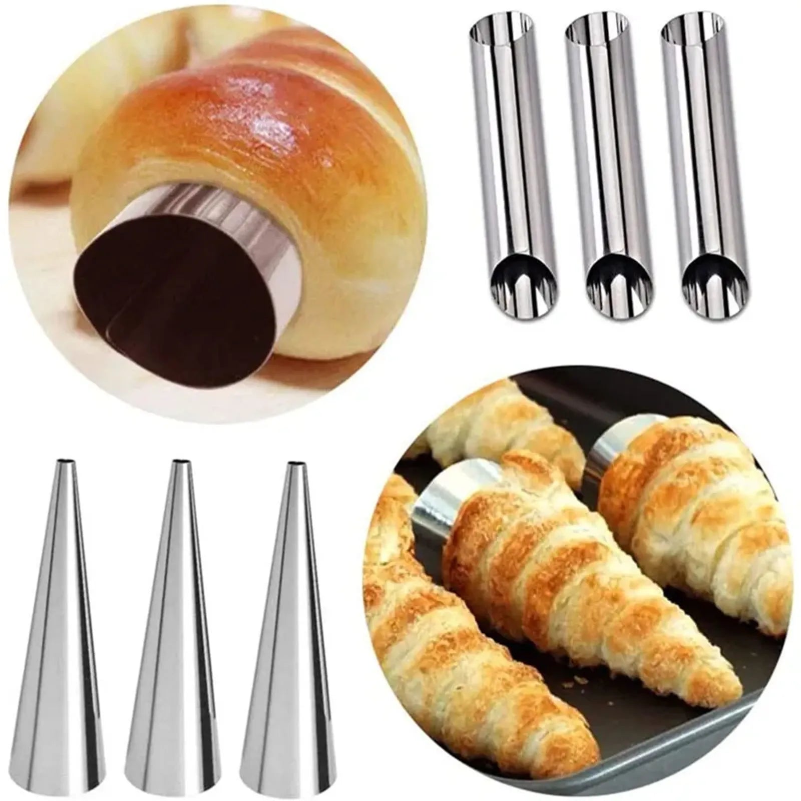 Stainless Steel Cream Horn Molds - Set of 5/10