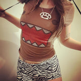 Women's Y2K Retro Rhinestone Round Neck T-Shirt